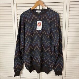 Vintage Tricots St Raphael Merino Wool Sweater Men’s XL Knit Pullover NEW NWT